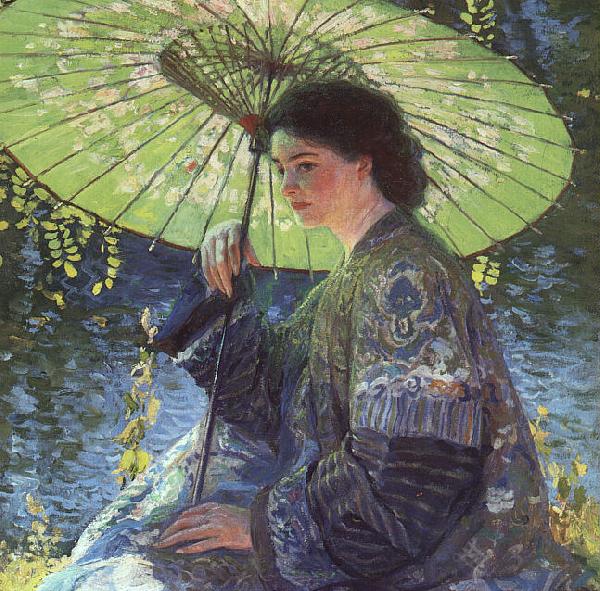 Guy Rose The Green Parasol Germany oil painting art